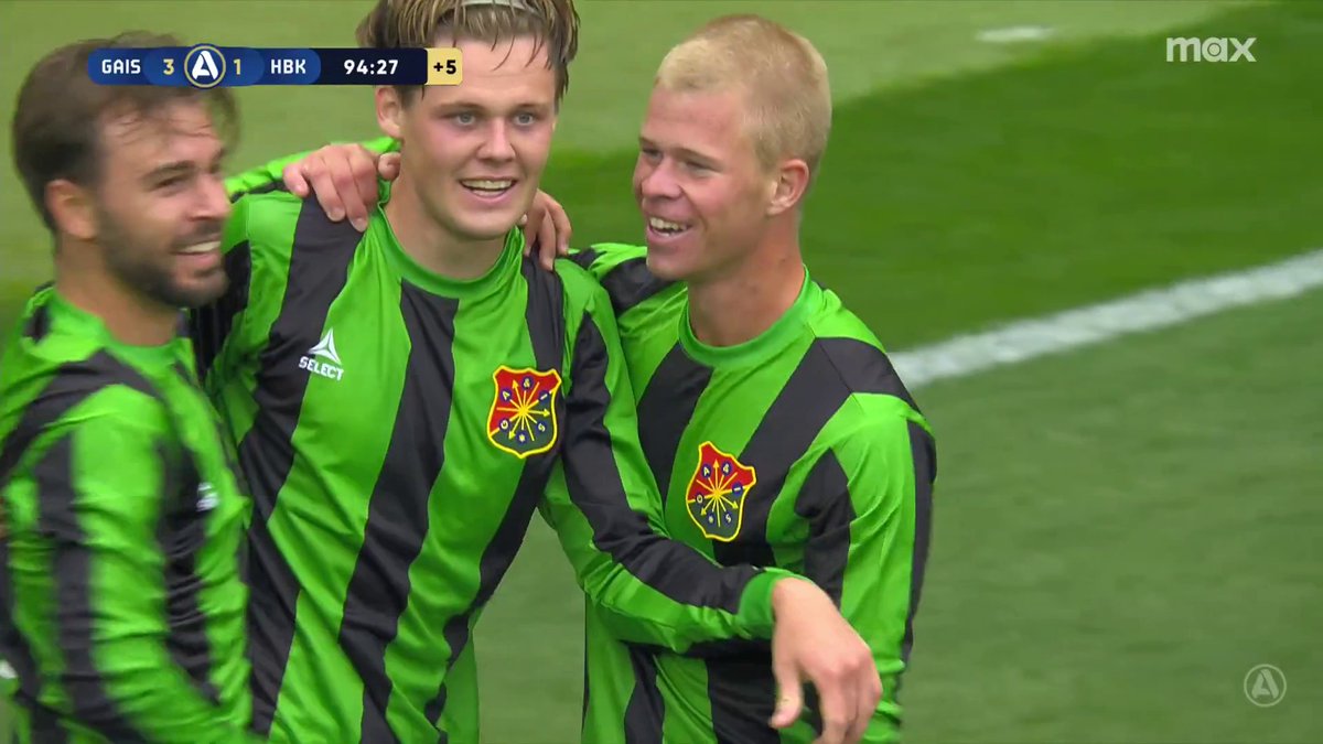 Axel Henriksson får in 3-1 till GAIS i matchens sista minut! 🟢⚫ 📲 Se matchen på Max
