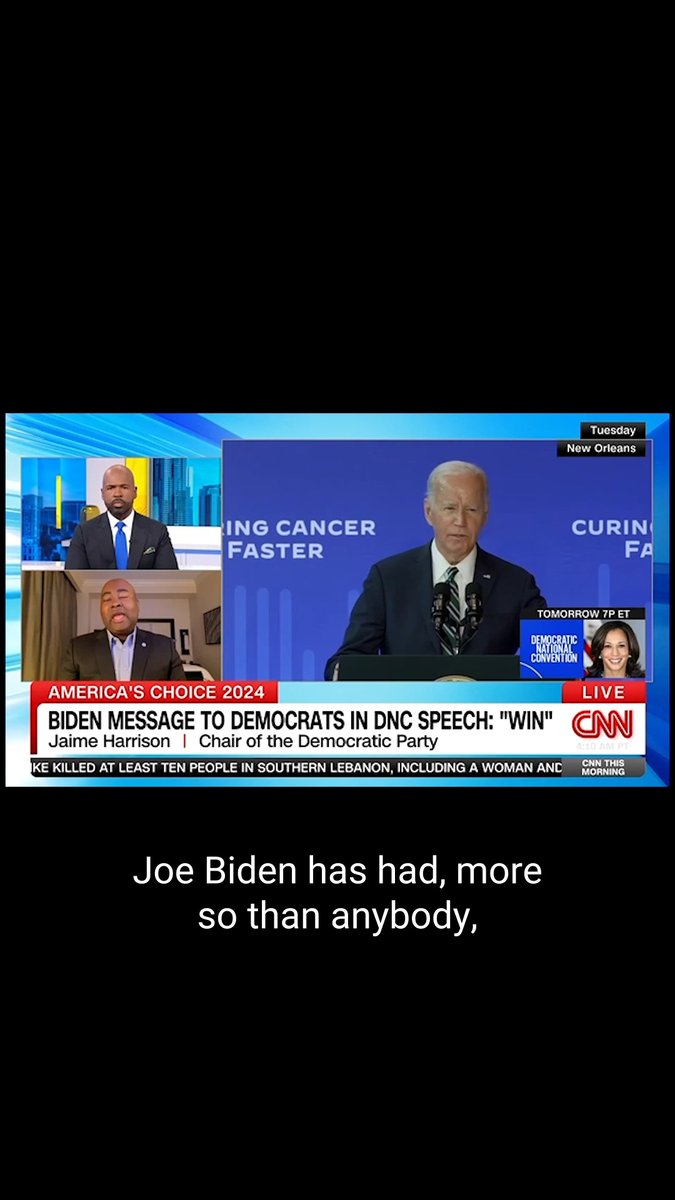 Folks, Joe Biden has been the most transformational president of my lifetime. When he takes the Convention stage tomorrow, we’re going to give him his flowers and thank him for his 50 years of selfless service to our nation.