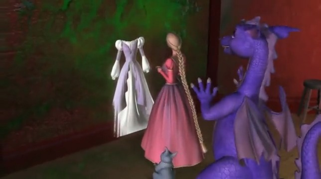 barbie as rapunzel - rapunzel paints dresses for the ball