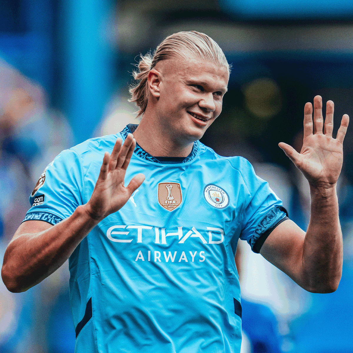 91 goals in 100 appearances for City! 🤯 Erling Haaland scores our first Premier League goal of the season ✨