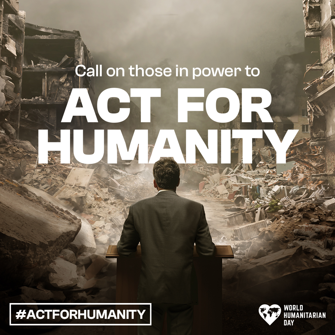 How much more do those in power need to see before they act? It's time they #ActForHumanity! International humanitarian law is being violated, and civilians and aid workers are paying the price. This #WorldHumanitarianDay, Muzoon Al-Mellehan added her voice. Add yours and share.