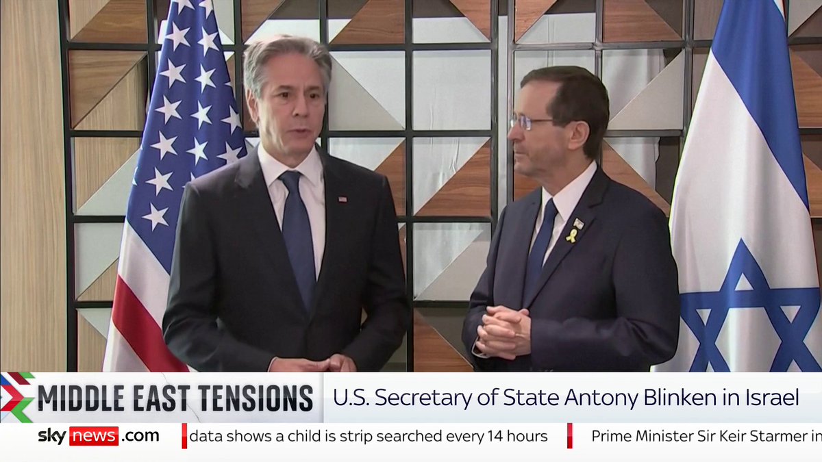 'This is a decisive moment, probably the best and maybe the last opportunity to get hostages home, to get a ceasefire and to put everyone on a better path to enduring peace and security' US Secretary of State Antony Blinken speaks in Tel Aviv ⬇️