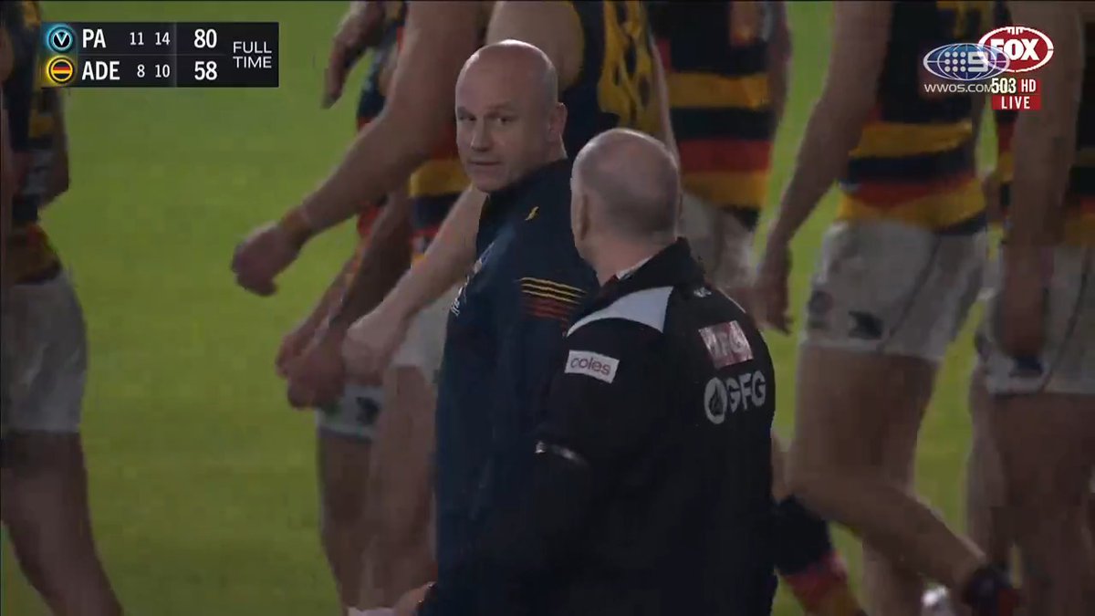 "The retort from Nicks was along the lines of 'that was a f---ing dog's act." Caroline Wilson tells us what was said in Ken Hinkley and Matthew Nicks' on-field exchange after the Showdown. #9FootyClassified | Live on 9Now 🖥️