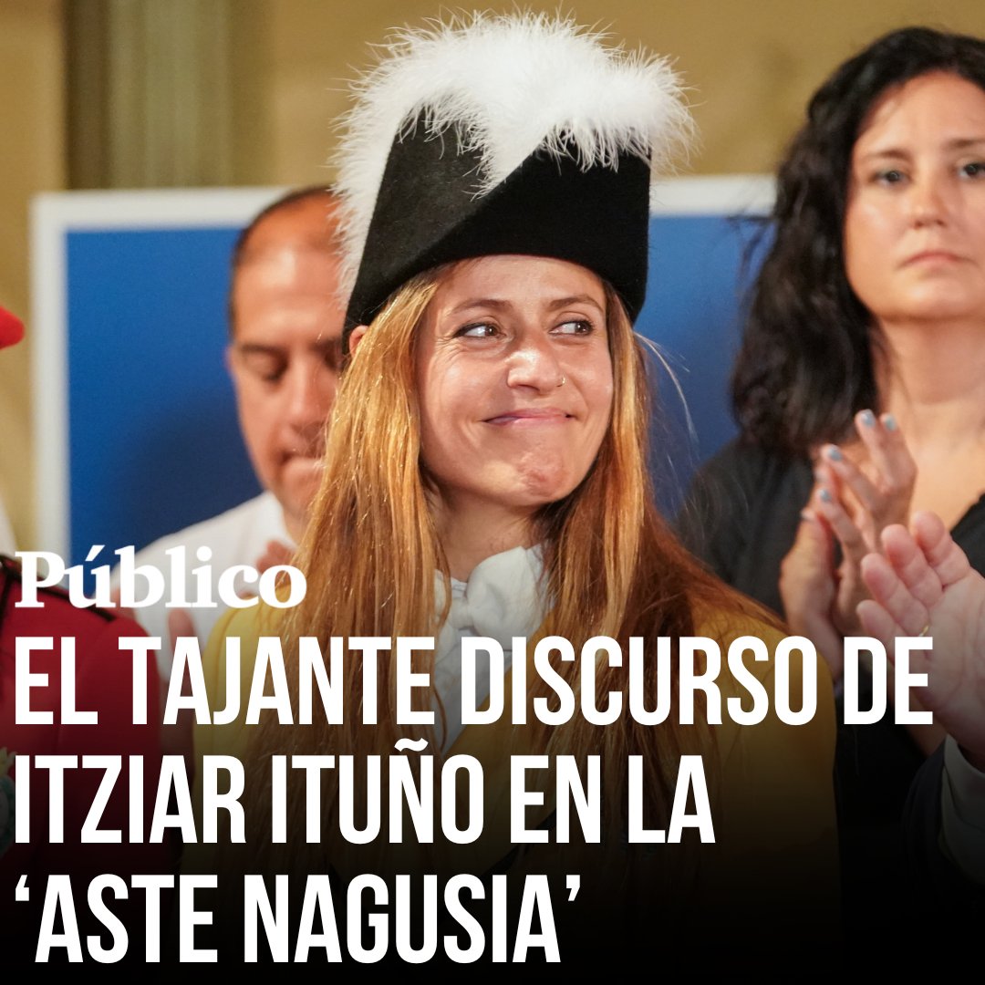 "Porque ni en tiempos de fiesta olvidas el sufrimiento de los demás". El tajante discurso contra el sexismo, el racismo y el genocidio en Gaza de la actriz Itziar Ituño en la Aste Nagusia de Bilbao