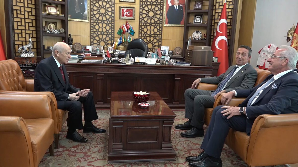 Genel Başkanımız Sayın Devlet Bahçeli, Fenerbahçe Başkanı Sayın Ali Koç ve Yönetim Kurulunu kabul etti.
