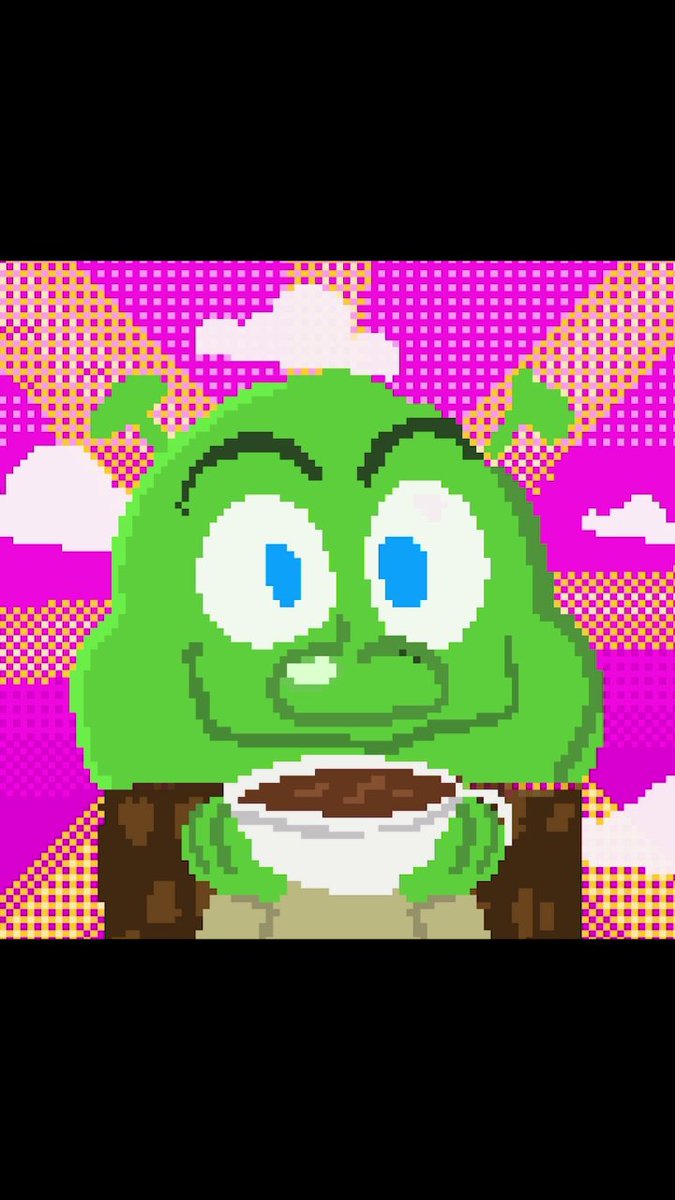 Feeling like an ogre on a Monday morning? A cup of Farbucks can fix that! ☕ 🎨: Colin Jack - DreamWorks Artist