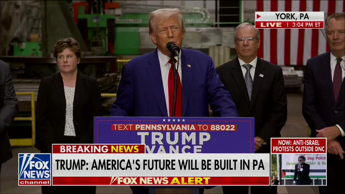 Trump is in Pennsylvania reading very strongly this afternoon