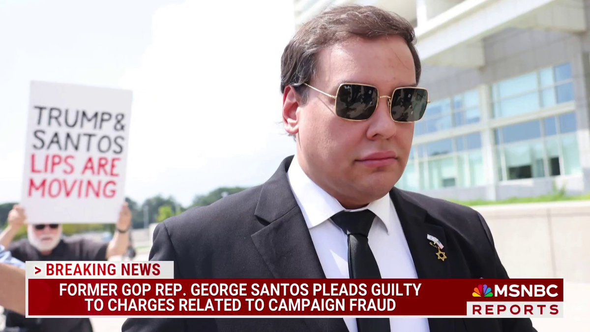 BREAKING: Former GOP Rep. George Santos pleads guilty to charges related to campaign fraud.