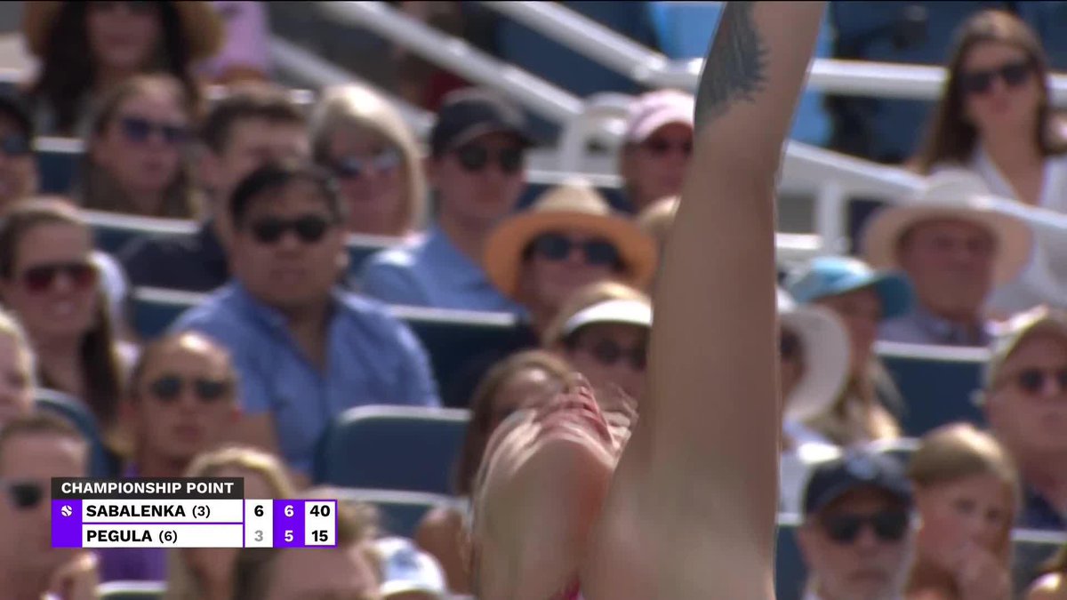 HAVE A DAY Sabalenka Aryna 👏👏👏 Sabalenka defeats Pegula 6-3, 7-5 and captures the title in Cincinnati! #CincyTennis