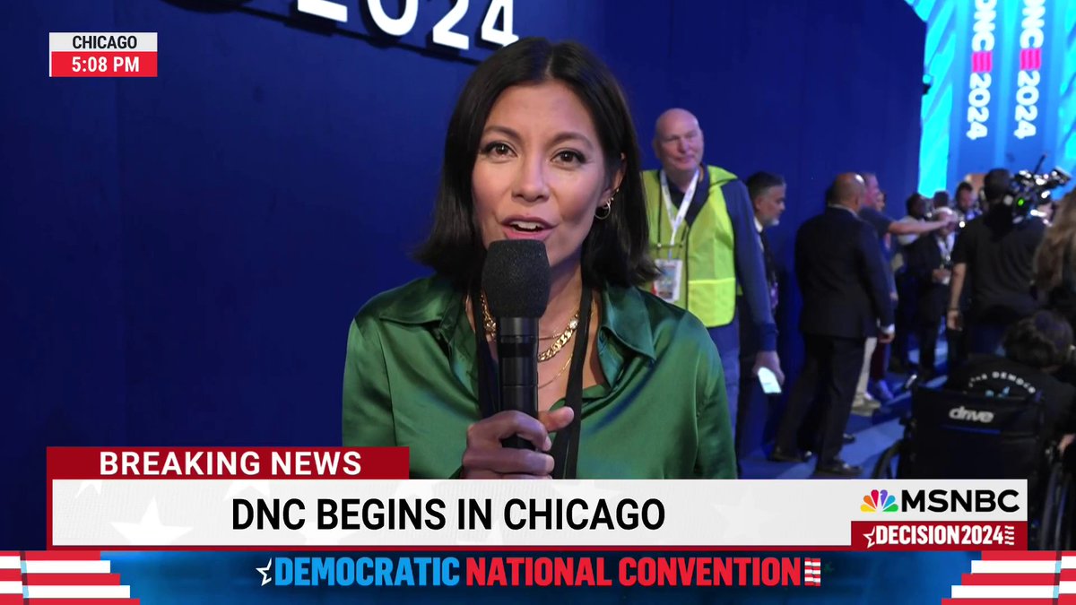 "Emotional confetti": Alex Wagner describes the mood on the floor of the Democratic National Convention in Chicago.