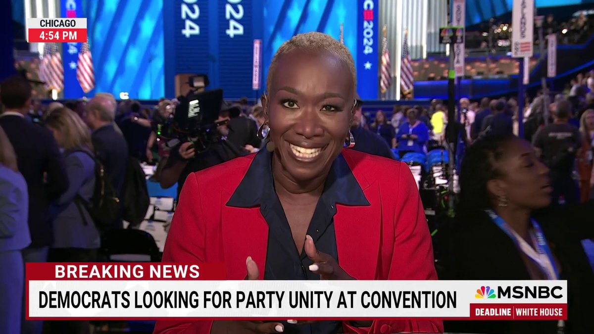 "This isn't even about politics anymore. This is about making a statement about who and what America is." -Joy Reid at #DNCConvention2024 on the Harris-Walz ticket leading up to MSNBC's special coverage