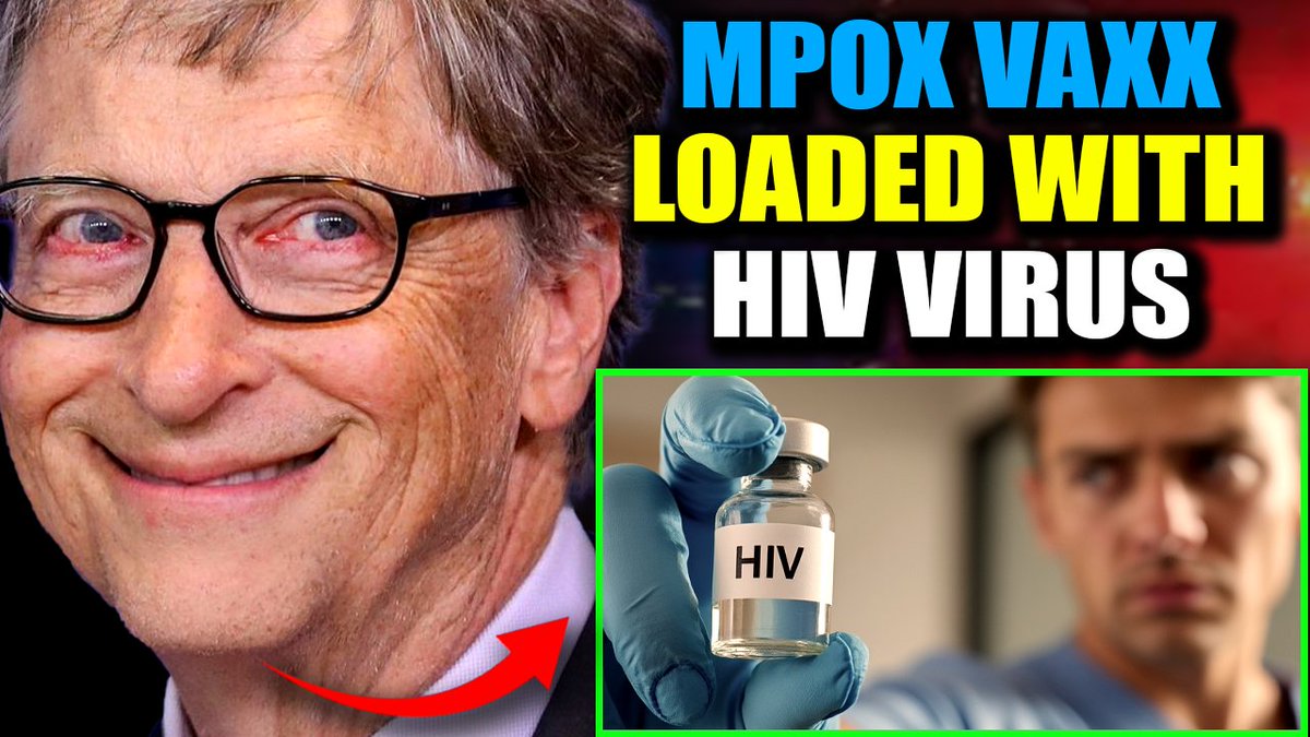 🚨 Whistleblower: Bill Gates Inserting HIV in Monkeypox Vaccine Bill Gates is planning to cause a monkeypox pandemic by releasing a lab-created version of the bioweapon and then releasing a vaccine for the virus that is even deadlier than the disease. A whistleblower from the Bill and Melinda Gates Foundation has already warned the world that Gates is seeding the monkeypox virus in major cities via chemtrails. Now the whistleblower is warning that the Mpox plandemic is only phase one of the master plan. Phase two involves the vaccines which are currently in development and contain HIV antigens, the proteins produced by the HIV that trigger an immune response in the body and lead to full-blown AIDS.