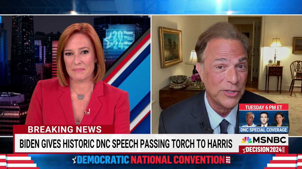 Presidential historian Michael Beschloss on Joe Biden’s convention speech: “Those words, ‘America, America, I gave my best to you,’ I can recite them verbatim and will for years. This is someone America was lucky to have as president.”