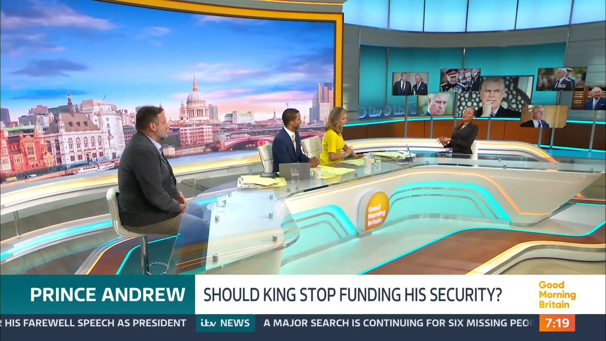 King Charles is paying a reported £3m a year to fund security for his brother Prince Andrew, but with the contract due to end this autumn, is it time the King stops paying for his non-working royal brother's security? Duncan Larcombe and Imarn Ayton - Activist and Trainer debate.