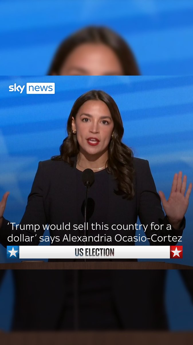 “Chicago, we have to help her (Kamala Harris) win, because we know that Donald Trump would sell this country for a dollar if it meant greasing the palms of his Wall Street friends”, Alexandria Ocasio-Cortez told the Democratic Convention.