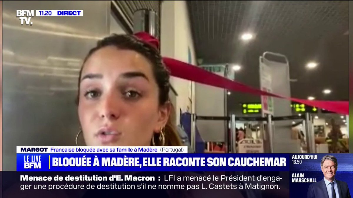 "On ne sait plus quoi faire": cette Française est bloquée avec sa famille à l'aéroport de Madère, en raison des feux de forêt
