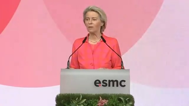 "The next European Commission will be an investment commission. In the first 100 days of the new mandate, I will propose a New Clean Industrial Deal. One of its central goals will be to ensure access to cheap, clean energy." — President Ursula von der Leyen at the ESMC ceremony.