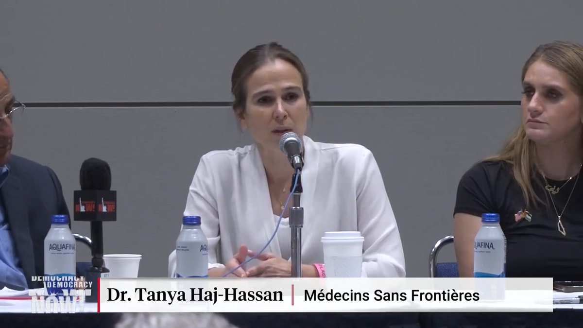 The Democratic National Convention held its first-ever panel on Palestinian rights Monday, including harrowing testimony from Dr. Tanya Haj-Hassan, who volunteered at a hospital in Gaza earlier this year. "We have witnessed civilian massacre after civilian massacre," she said.