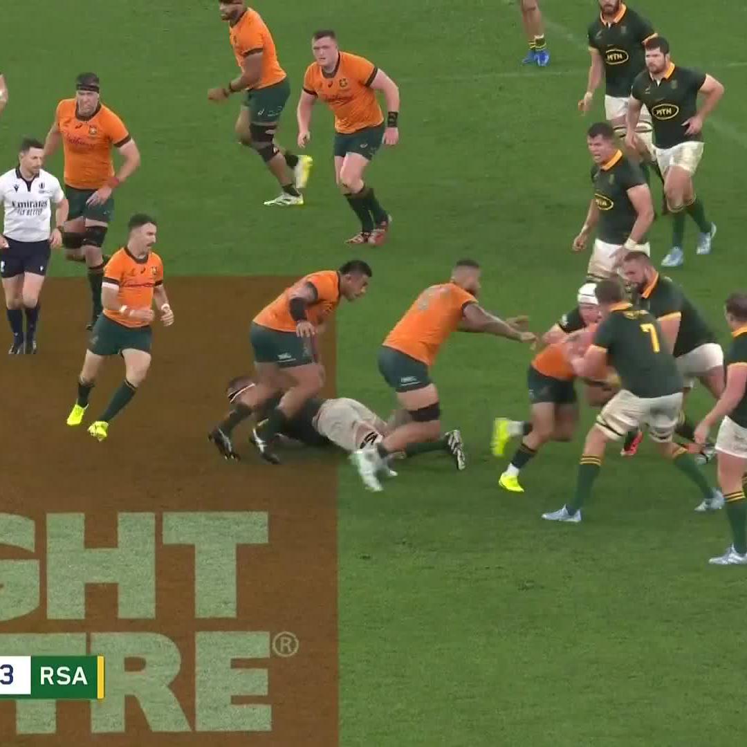 Aphelele Fassi bags his third try for the Springboks against the Wallabies 😤🔥