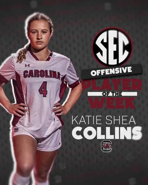 ⚽️ SEC Offensive Player of the Week: Aug. 19 🐔 Katie Shea Collins South Carolina Women’s Soccer x #SECSOC