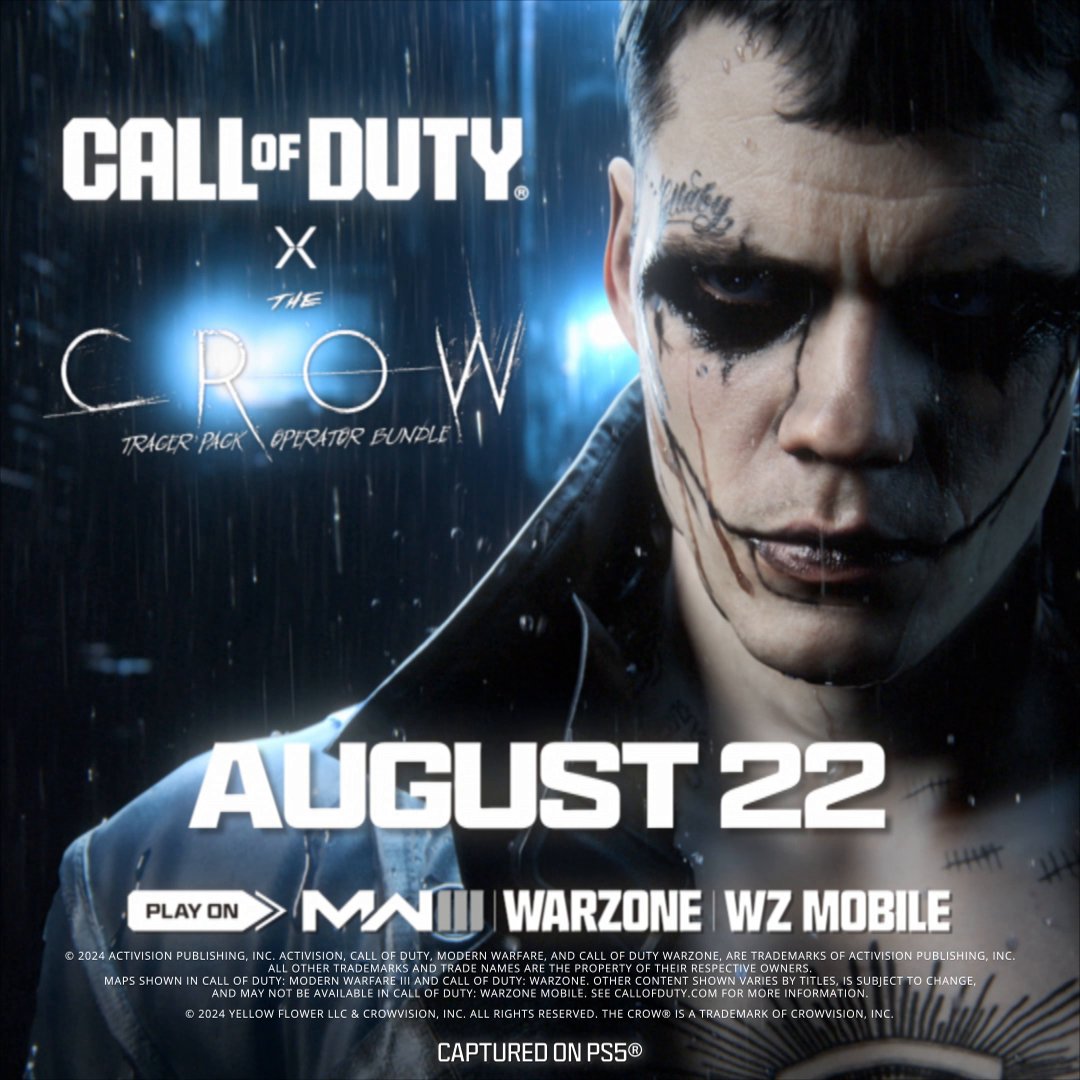 Write your own revenge tale - in blood and ink 🐦‍⬛ Vengeance comes to Call of Duty with The Crow Tracer Pack Operator Bundle 😤