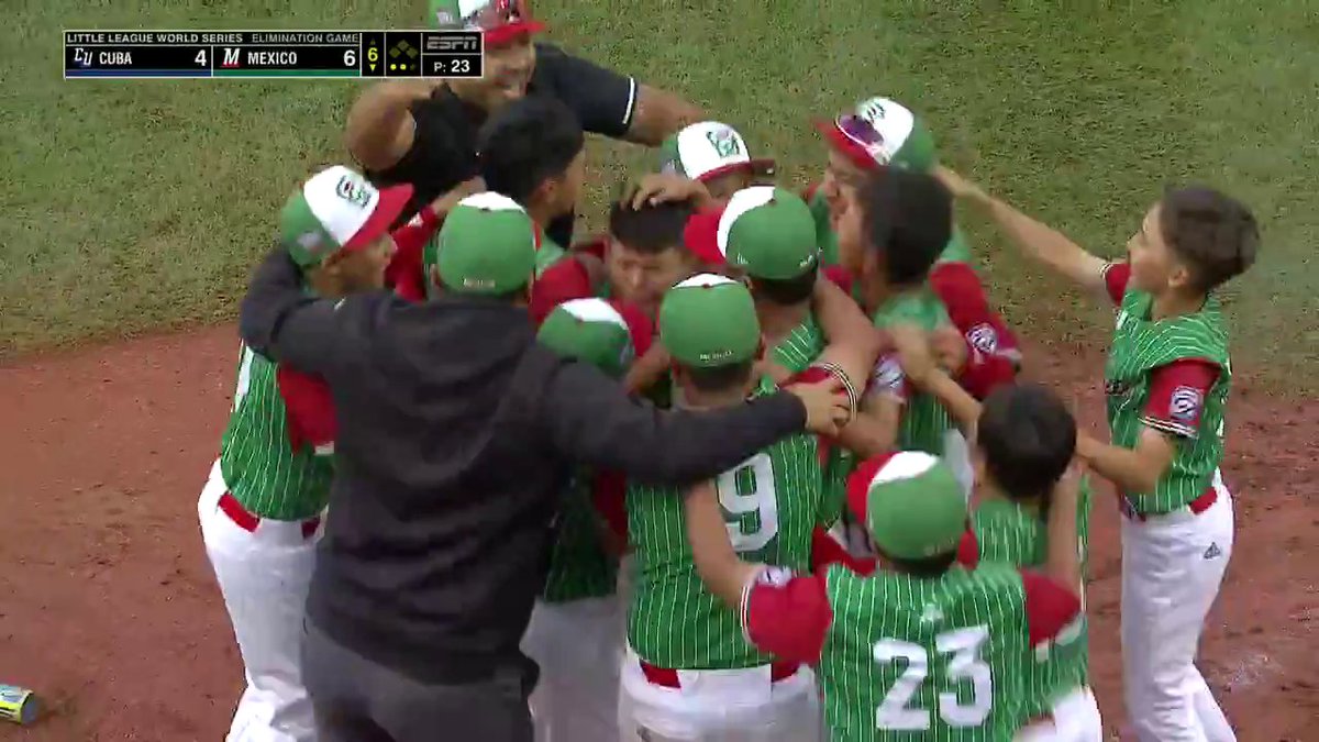 MEXICO MAGIC 🇲🇽 WIth 2 outs in the bottom of the 6th, Mexico hit 2 homers to win 6-4‼️ #LLBWS