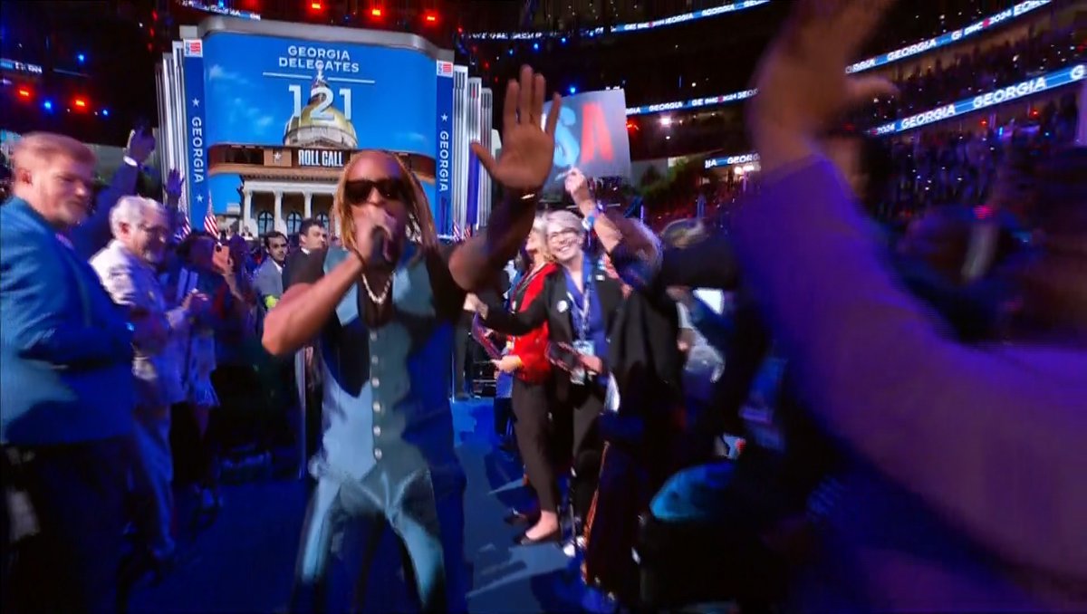 WATCH: Rapper Lil Jon makes a surprise appearance during the delegate roll call for Georgia.