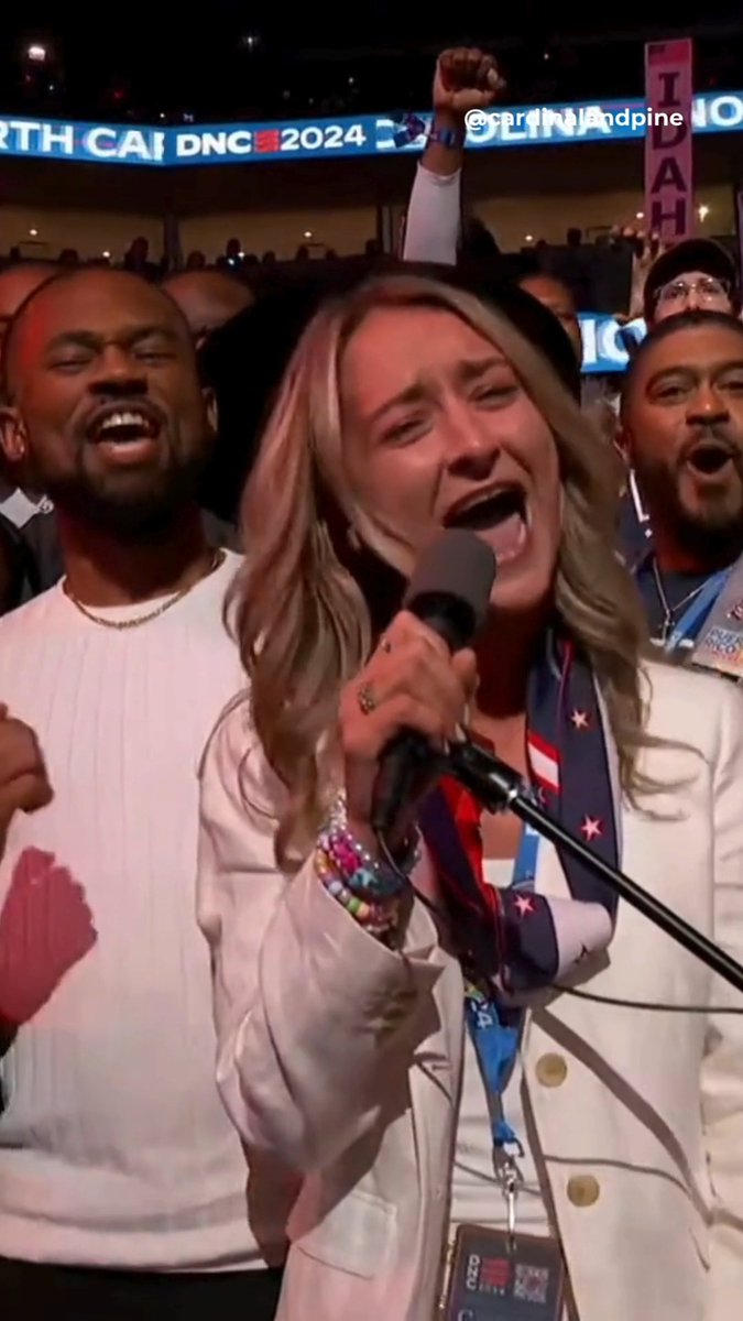 🔥 "We represent a new South." NC Democrats cast their votes Tuesday for Kamala Harris and Tim Walz to represent the party at the top of the ticket. Party Chair Anderson Clayton Anderson Clayton☀️ represents NC with an assist from Petey Pablo's "Raise Up." #ncpol #DNC2024