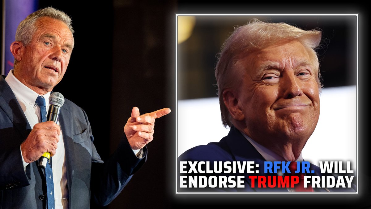 BREAKING EXCLUSIVE: Sources Inside RFK Jr. Presidential Campaign Confirm He Will Drop Out Of Race Friday And Endorse Trump At An Event In Los Angeles That Same Day Also— Alex Jones reveals RFK Jr. is in consideration for Attorney General and other Cabinet positions.
