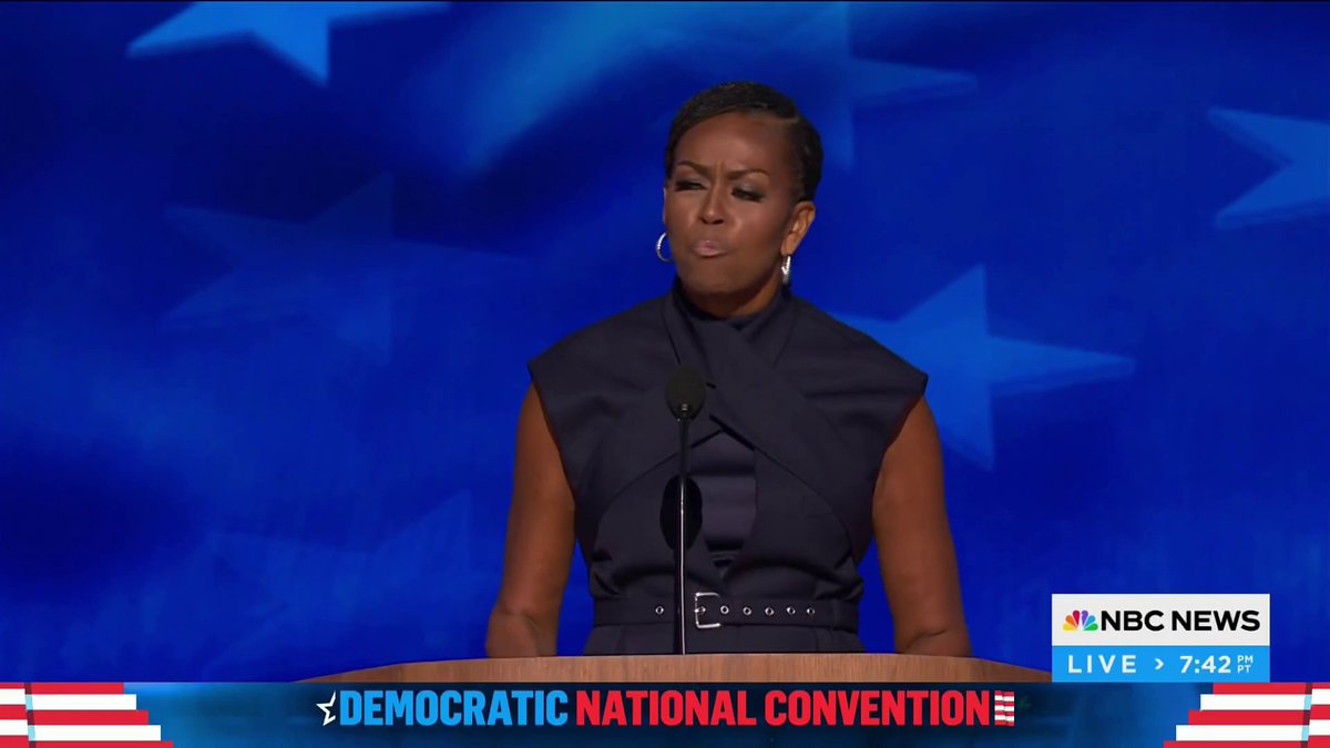"It's the contagious power of hope," Michelle Obama says during remarks at the DNC. "The anticipation, the energy, the exhilaration of once again being on the cusp of a brighter day ... America, hope is making a comeback!"