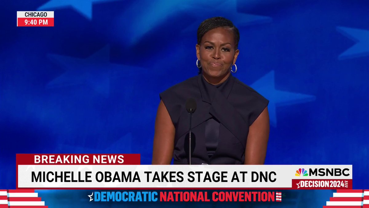 Michelle Obama on the DNC stage "America, hope is making a comeback!"
