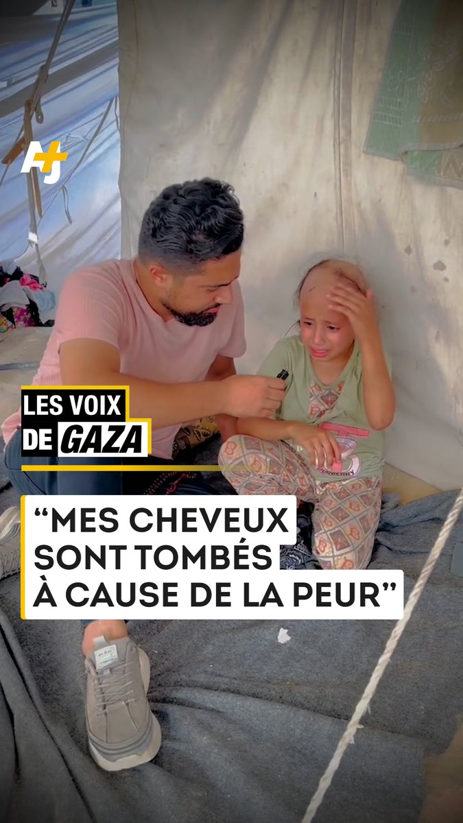 “Mes cheveux sont tombés à cause de la peur”. Une fillette de Gaza raconte que ses cheveux sont tombés à cause de la peur qu’elle a ressentie face à l'armée israélienne :
