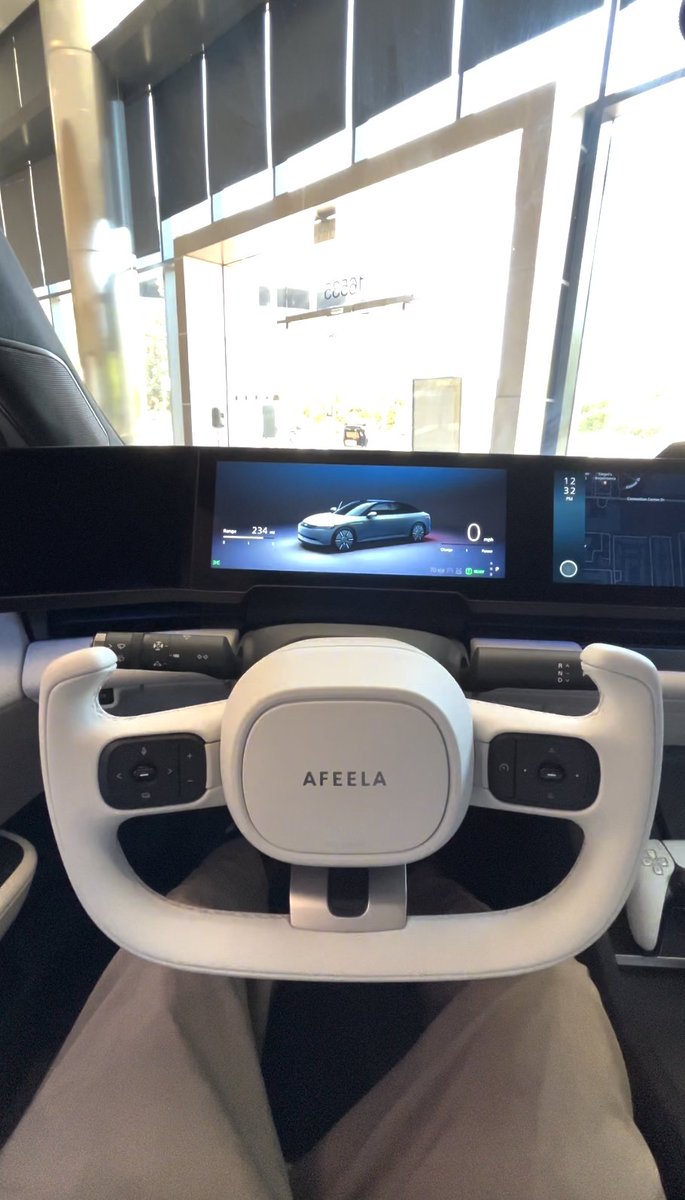 Connects your PS5, has customizable themes, big screens everywhere, and it drives itself. No need to say more about the all new AFEELA concept EV, sign us up! #MySony #SonyAFEELA Learn more here: