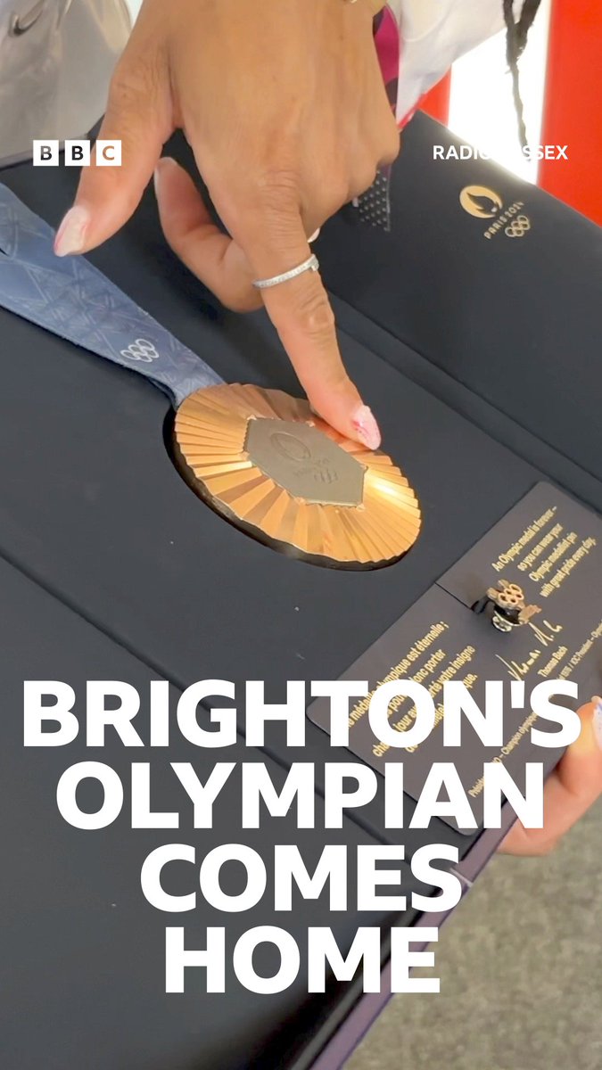 Here's the moment double-Olympic medallist Amber Anning returned to Brighton and Hove Athletics Club at Withdean stadium in Brighton.