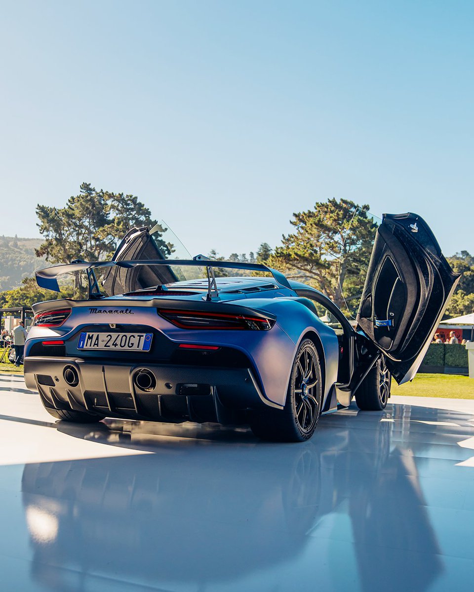 A straight shot from the unstoppable Maserati GT2 racer, a new 640CV (631 HP) Trident powerhouse was revealed to the world at the Quail – A Motorsports Gathering: the Maserati GT2 Stradale. #MaseratiGT2Stradale #Maserati