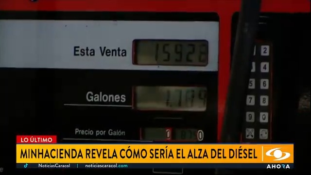 #LOÚLTIMO | El Gobierno acaba de revelar cómo será el incremento del precio al galón de diésel. El ministro de Hacienda, Ricardo Bonilla, dijo a Blu Radio que el ajuste será de $6.000 y que la primera alza será de $2.000 este año. Más en