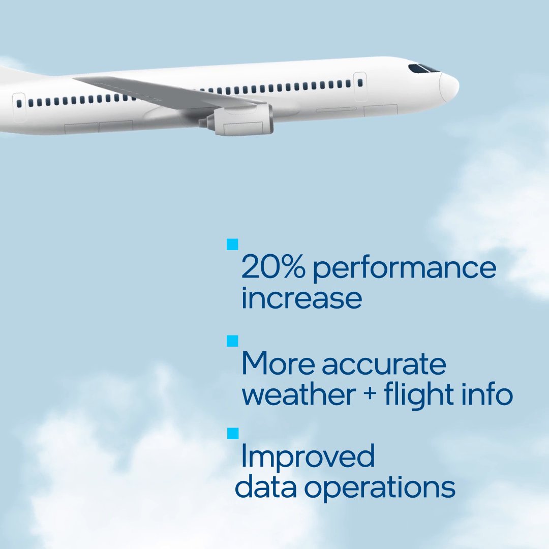 Time to take the hassle out of air travel. Intel Granulate helped one of the biggest US airlines streamline #logistics, lower data management costs, and create a smoother flight experience from takeoff to landing.