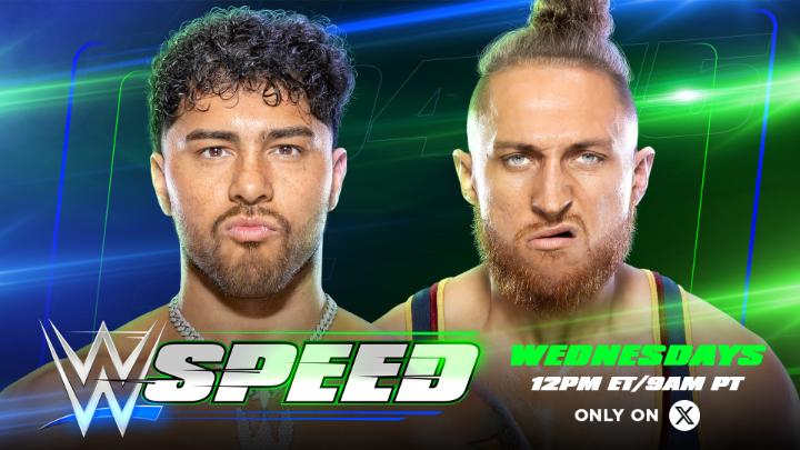TODAY on #WWESpeed! Joaquin Wilde and ‘The Bruiserweight’ Pete Dunne battle it out! Who will advance to the #WWESpeed Semifinals? 👊