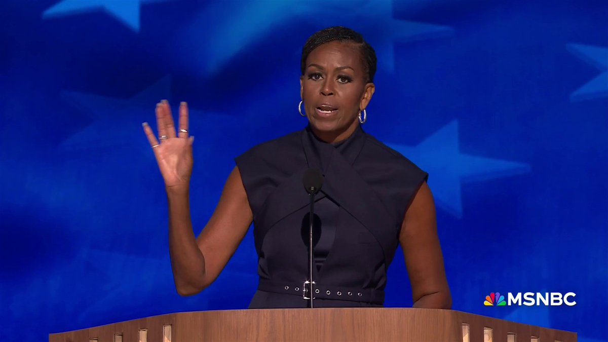 "I wanna know. Who's gonna tell him that the job he's currently seeking might just be one of those Black jobs?" -Michelle Obama on Day Two of the Democratic National Convention #DNC2024 #DNC2024Chicago #DNC