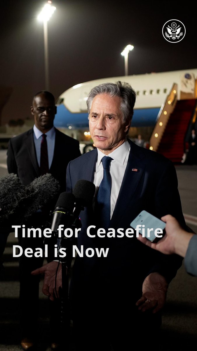 .Secretary Antony Blinken speaks to the press in Doha, providing an update on his trip to the region and U.S. efforts to reach an agreement on a ceasefire deal in Gaza.
