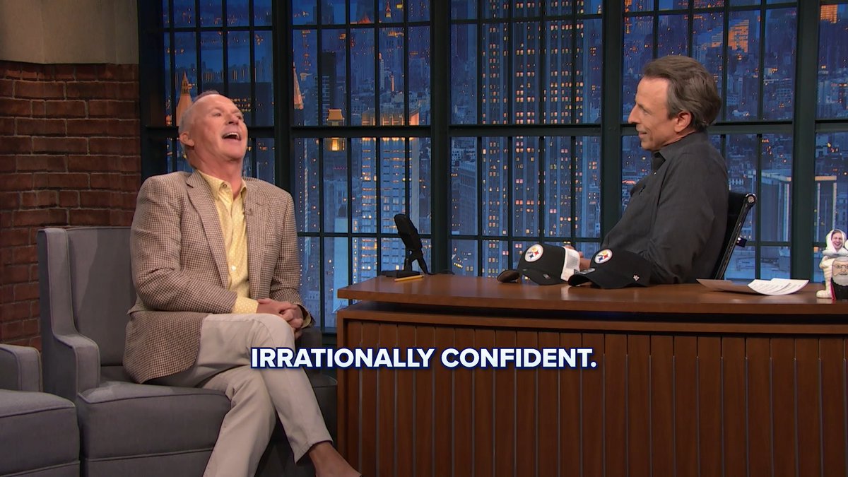 Steelers fans @michaelkeaton and Seth Meyers reveal the secret to converting your kids to root for your team.