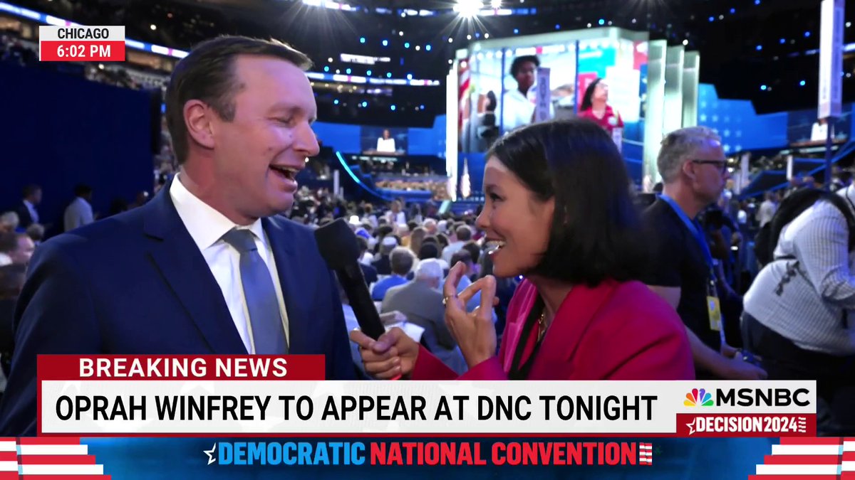 Oprah Winfrey to appear at DNC tonight.