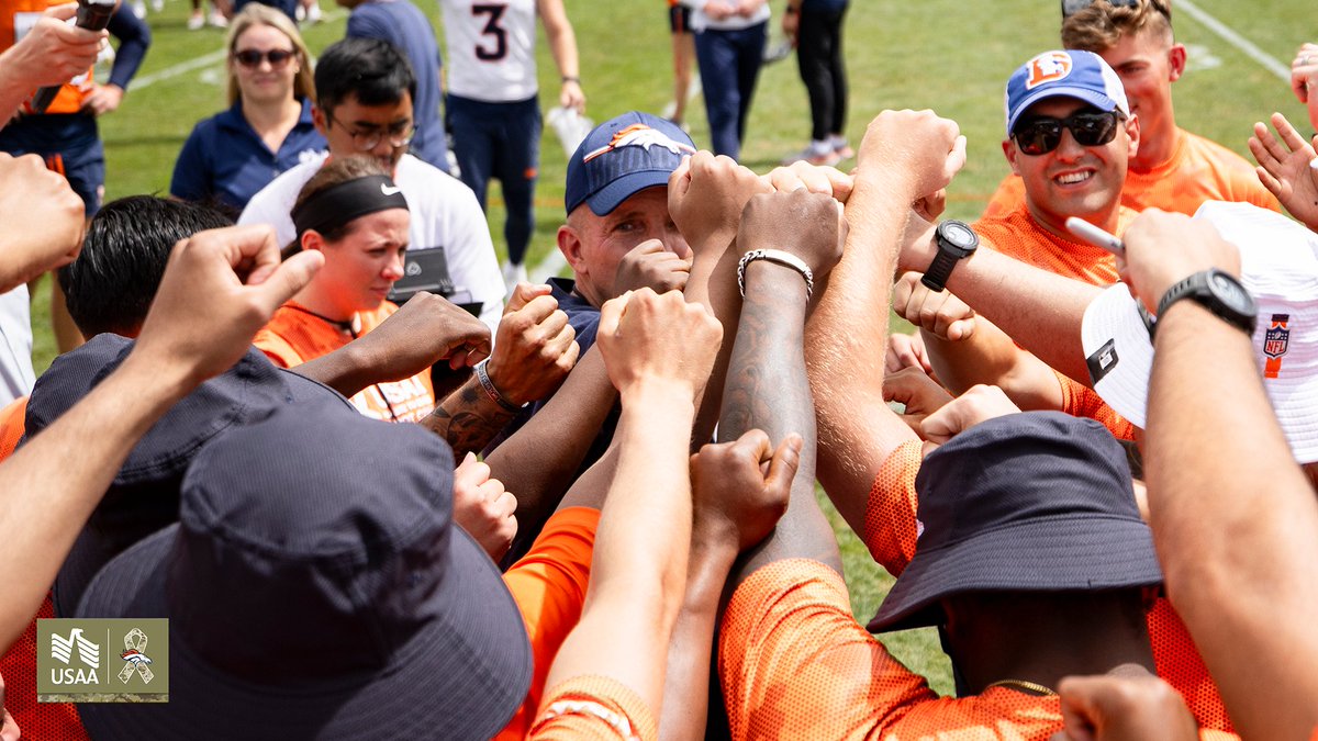 HC Sean Payton really did break the starting QB news to the service members first 😅 An inside 👀 at our 2024 USAA #SaluteToService bootcamp: