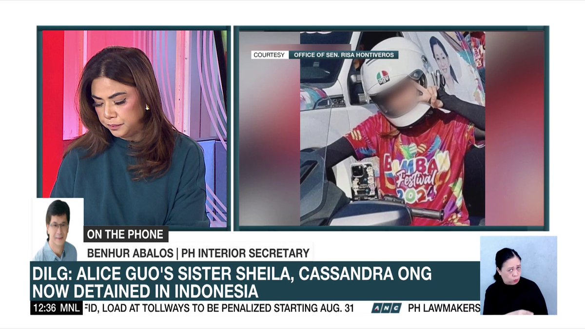 Alice Guo's sister Shiela Guo and Cassandra Ong are now on their way back to the Philippines, DILG Secretary Benhur Abalos says, following their detention in Indonesia. #DatelinePhilippines