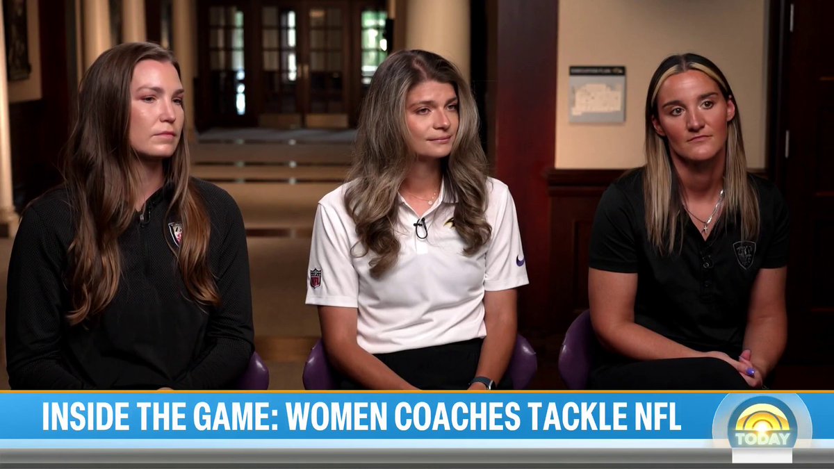 EXCLUSIVE: These three Baltimore Baltimore Ravens coaches are part of a wave of female coaches in the NFL. #RavensFlock Megan Rosburg, Kaelyn Buskey, and Marianna Salas speak with Emilie Ikeda about how they're helping change the game for women.