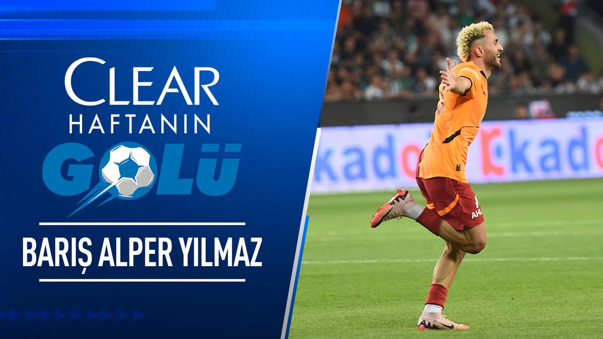 ⚽ Sizlerin oylarıyla belirlenen Clear Türkiye ile #TrendyolSüperLig'de 2. Haftanın Golü, Galatasaray'ın yıldızı Barış Alper Yılmaz'dan geldi! #ClearİleHaftanınGolü