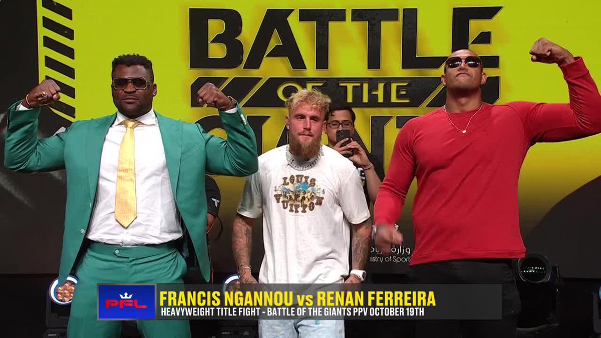 🚨🚨🚨 LE PREMIER FACE À FACE DU CHOC HEAVYWEIGHT PFL 💥 FRANCIS NGANNOU VS RENAN FERREIRA 19 OCTOBRE 📍