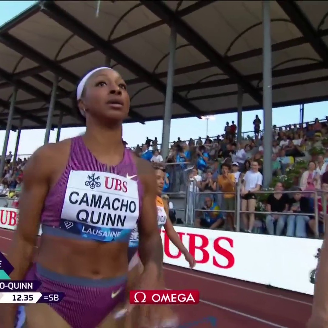 Another win in the 100m hurdles for 🇵🇷Jasmine Camacho-Quinn (12.35) #LausanneDL. Photo finish for second. 12.38🇺🇸Grace Stark 12.38🇯🇲Ackera Nugent