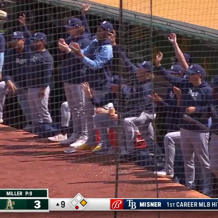 Save that ball! The first MLB hit for Kameron Misner! #RaysUp