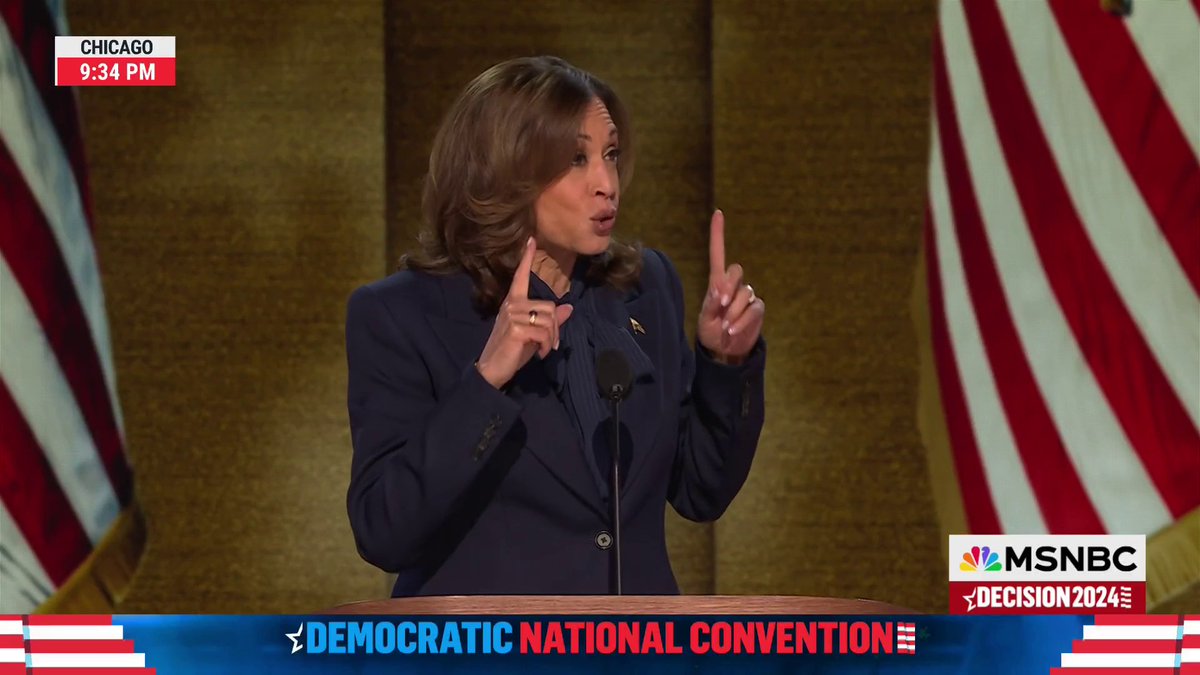 Kamala Harris takes the stage at the DNC to deliver a history-making speech accepting the Democratic party nomination for president.